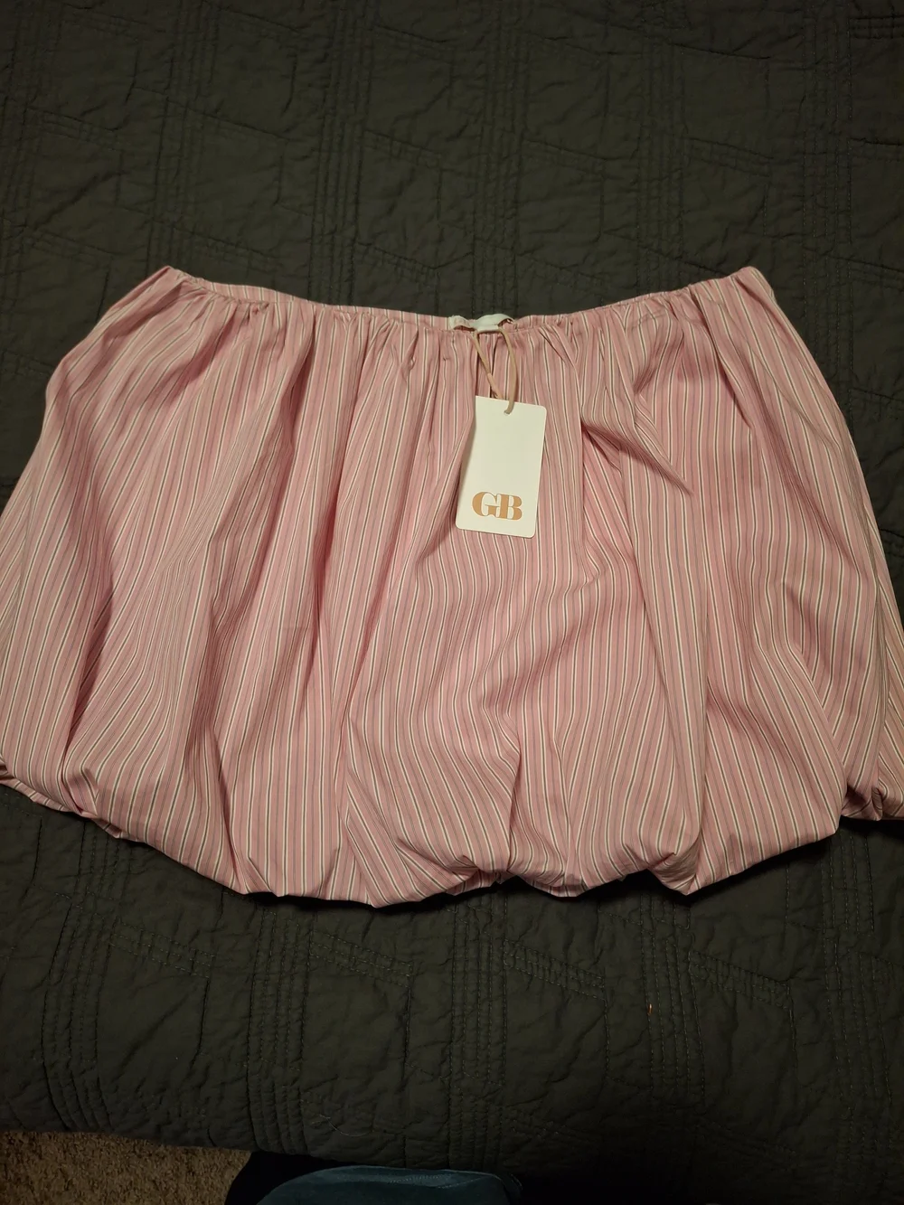 Gianni Bini Pink Striped Bubble Skirt
